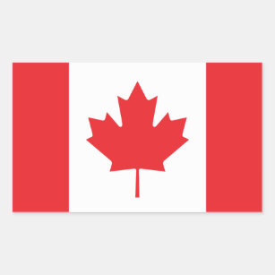 Sticker Rectangulaire Le drapeau canadien de la feuille d'érable MCGA