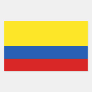 Sticker Rectangulaire Le drapeau de la Colombie