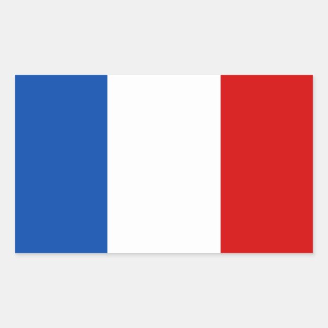 Sticker Rectangulaire Le drapeau de la France (Devant)