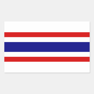 Sticker Rectangulaire Le drapeau de la Thaïlande