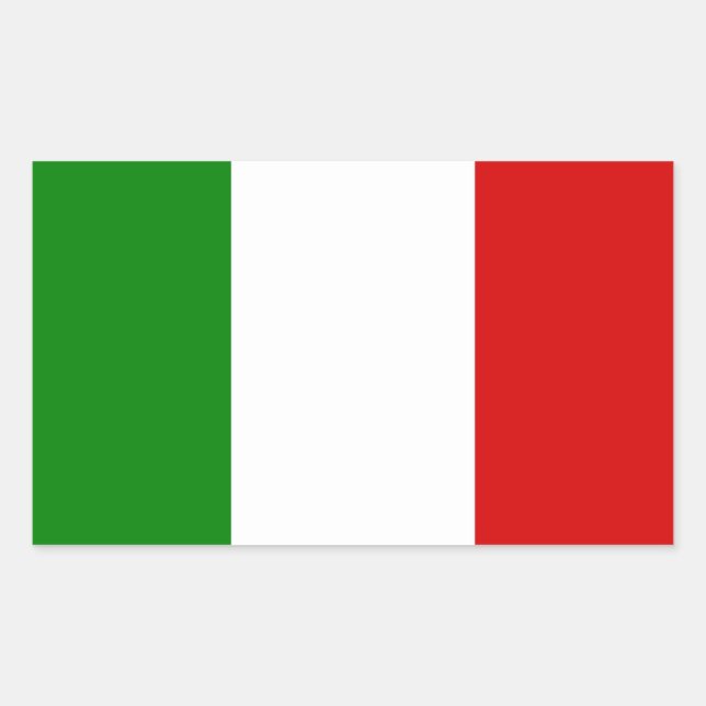 Sticker Rectangulaire Le drapeau italien (Devant)
