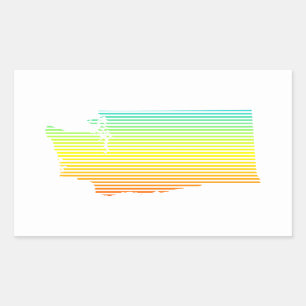 Sticker Rectangulaire le froid de Washington se fanent