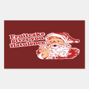 Sticker Rectangulaire Le gâteau de fruits secs vous donne la flatulence
