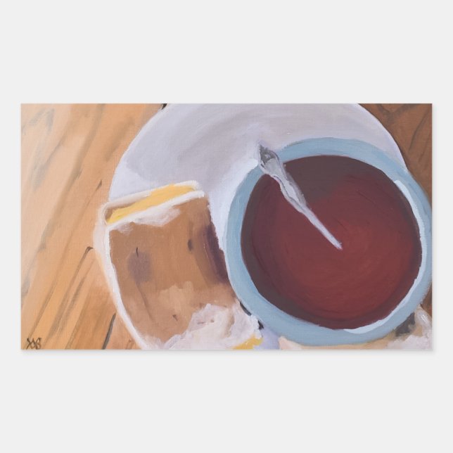 Sticker Rectangulaire Le goût de la chaleur (Devant)