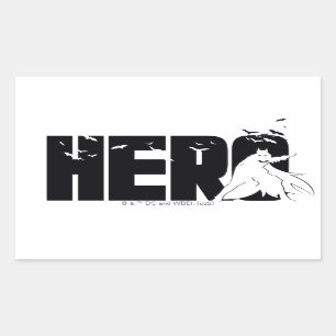 Sticker Rectangulaire Le graphique de Batman "Héros"
