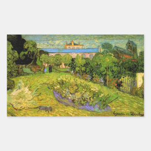 Sticker Rectangulaire Le Jardin de Daubigny par Vincent van Gogh, Le Jar