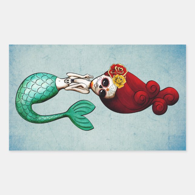 Sticker Rectangulaire Le Jour de la belle sirène morte (Devant)