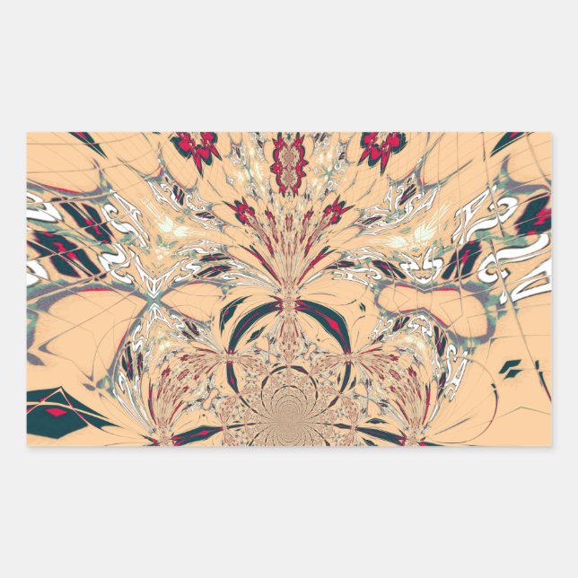 Sticker Rectangulaire Le Kaleidoscope Africain Vibrant : Un Plaisir Pais (Devant)