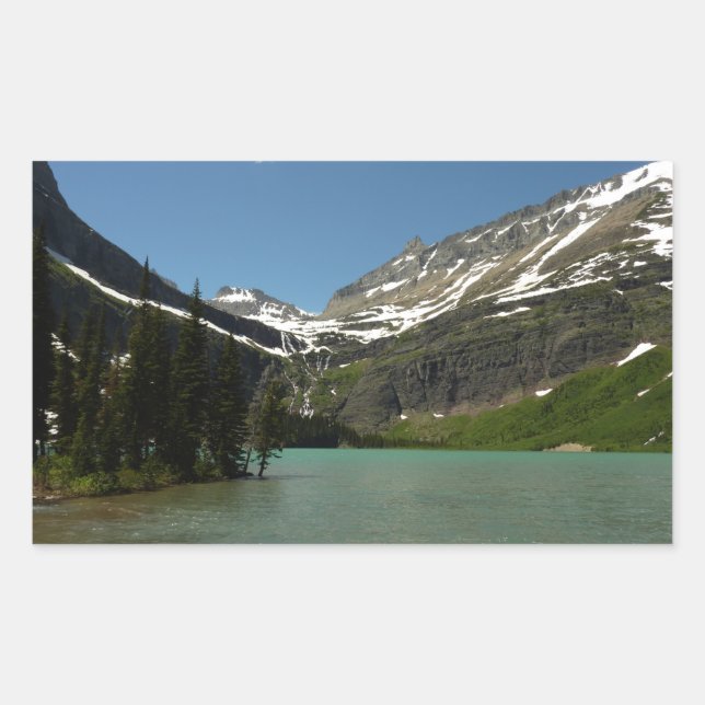Sticker Rectangulaire Le lac Grinnell au parc national des Glaciers (Devant)