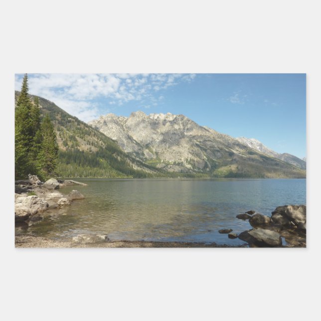 Sticker Rectangulaire Le lac Jenny dans le parc national de Grand Teton (Devant)