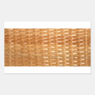 Sticker Rectangulaire Le Look of Lactransversalement Wicker Basketweave