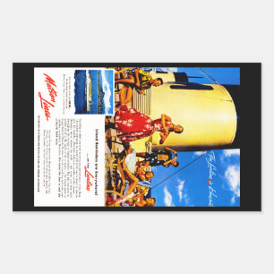 Sticker Rectangulaire Le Lurline est Hawaï