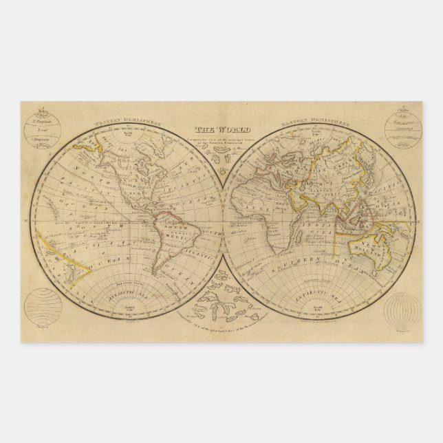 Sticker Rectangulaire Le monde 3 (Devant)