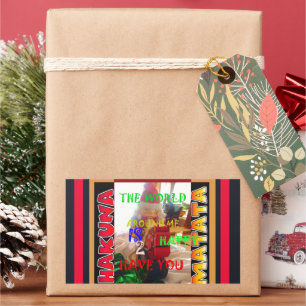 Sticker Rectangulaire Le monde autour de moi est heureux de vous avoir -