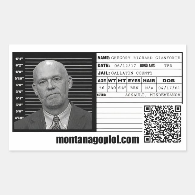 Sticker Rectangulaire Le Mugshot (Devant)