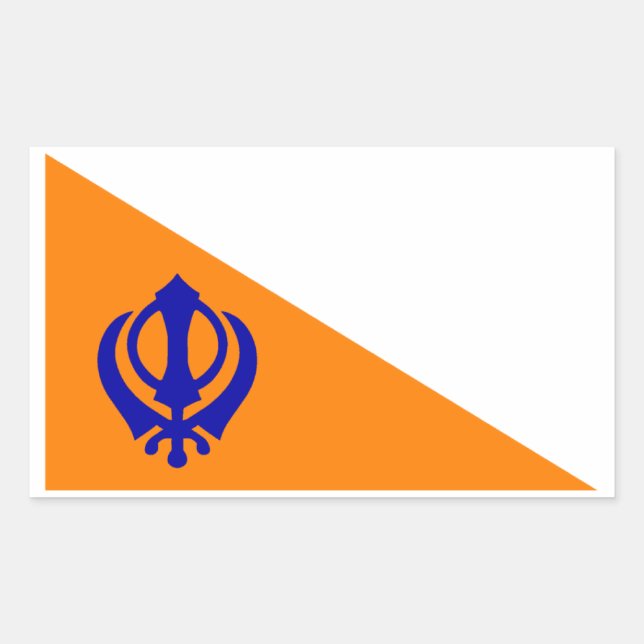 Sticker Rectangulaire Le Nishan Sahib (Devant)