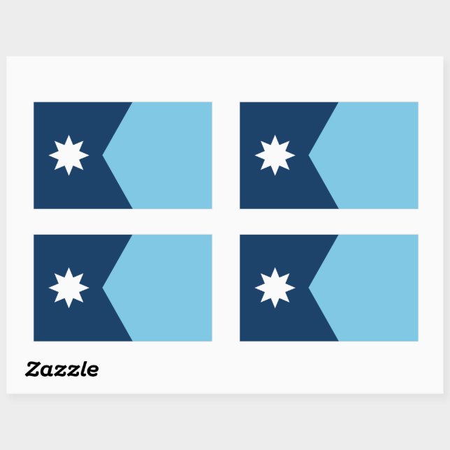 Sticker Rectangulaire Le nouveau drapeau de l'État du Minnesota (Feuille)