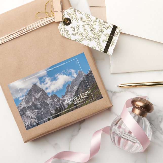 Sticker Rectangulaire Le Parc national de Grand Teton (Cadeaux)