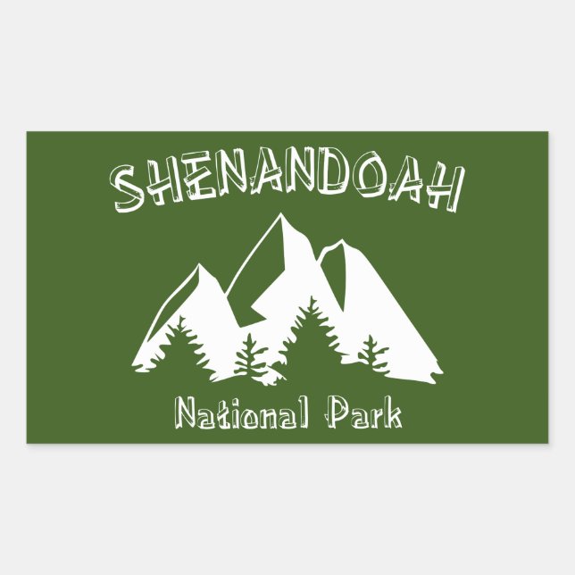 Sticker Rectangulaire Le Parc national de Shenandoah (Devant)