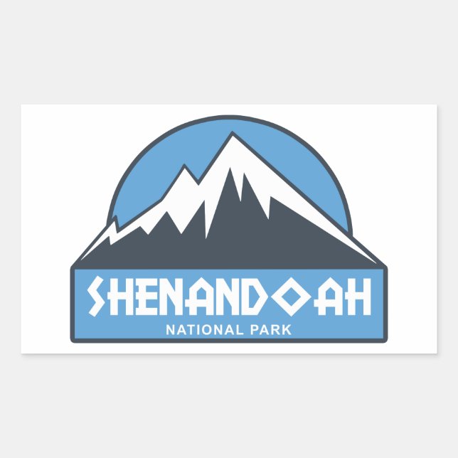 Sticker Rectangulaire Le Parc national de Shenandoah (Devant)