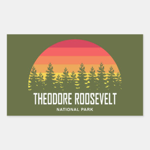 Sticker Rectangulaire Le Parc national de Theodore Roosevelt