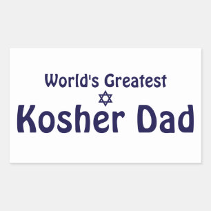 Sticker Rectangulaire Le plus grand papa Kosher du monde