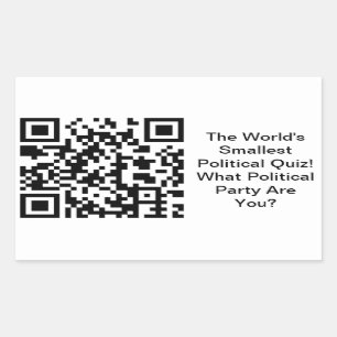 Sticker Rectangulaire Le plus petit jeu-concours politique des mondes