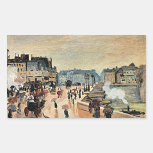 Sticker Rectangulaire Le Pont Neuf par Claude Monet
