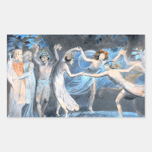Sticker Rectangulaire Le rêve de la nuit d'été, William Blake