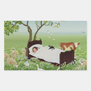 Sticker Rectangulaire Le rêve de Lena