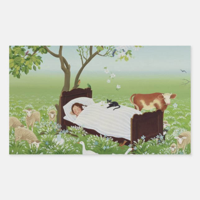 Sticker Rectangulaire Le rêve de Lena (Devant)