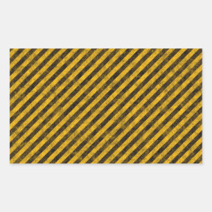 Sticker Rectangulaire Le risque jaune et noir barre la texture