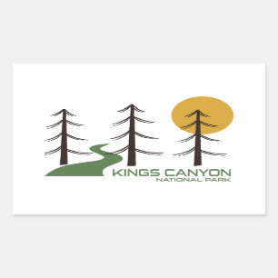 Sticker Rectangulaire Le sentier du parc national Kings Canyon