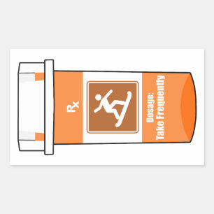 Sticker Rectangulaire Le snowboard est ma drogue