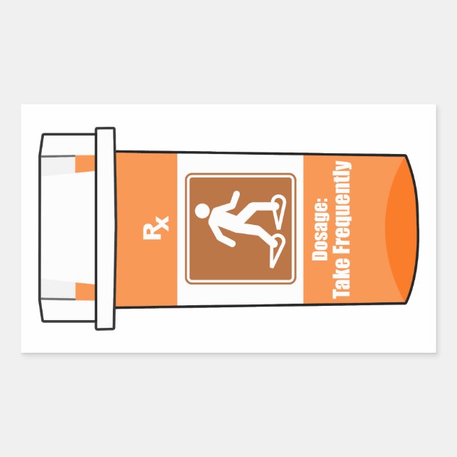 Sticker Rectangulaire Le snowshoeing est ma drogue (Devant)