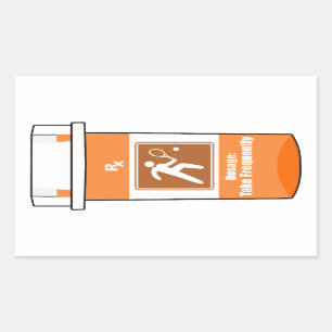 Sticker Rectangulaire Le tennis est ma drogue