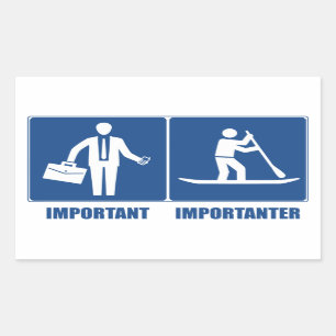 Sticker Rectangulaire Le travail est barbotage important et Standup est