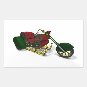 Sticker Rectangulaire Le tricycle du Père Noël