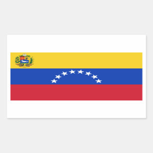 Sticker Rectangulaire Le Venezuela/drapeau vénézuélien