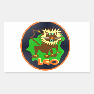 Sticker Rectangulaire leo zodiaque