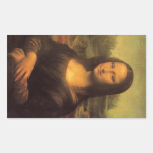 Sticker Rectangulaire Leonardo Da Vinci' Mona Lisa