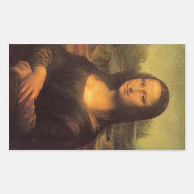 Sticker Rectangulaire Leonardo Da Vinci' Mona Lisa (Devant)