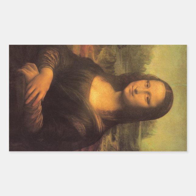 Sticker Rectangulaire Leonardo Da Vinci' Mona Lisa (Devant)
