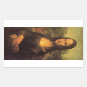 Sticker Rectangulaire Leonardo Da Vinci' Mona Lisa