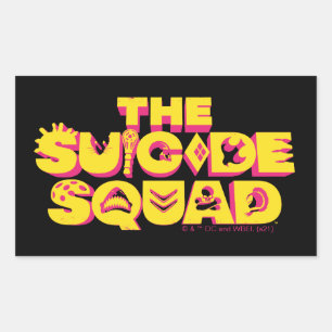 Sticker Rectangulaire L'équipe du suicide   Logo d'icône de caractère