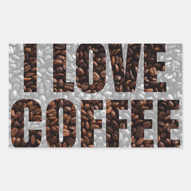 Sticker Rectangulaire Les amateurs de café (Devant)