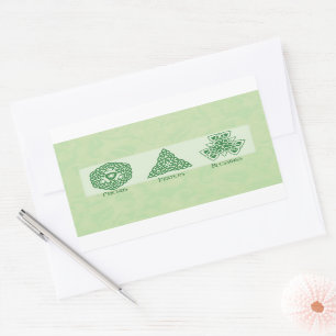 Sticker Rectangulaire Les amis religieux irlandais prient et bénédiction