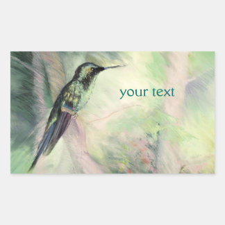 Sticker Rectangulaire Les Beaux-Arts du Pastel des Colibris
