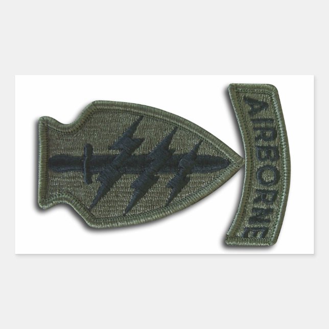 Sticker Rectangulaire Les Berets verts des forces spéciales (Devant)