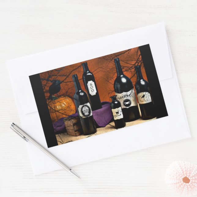 Sticker Rectangulaire Les Bouteilles des sorcières (Enveloppe)